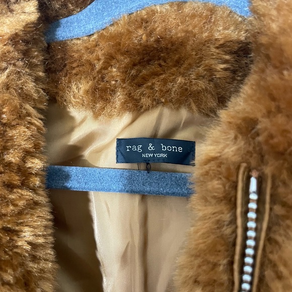 Rag and bone Nikki fur bomber jacket - Picture 4 of 8